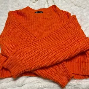 shein orange never worn sweater